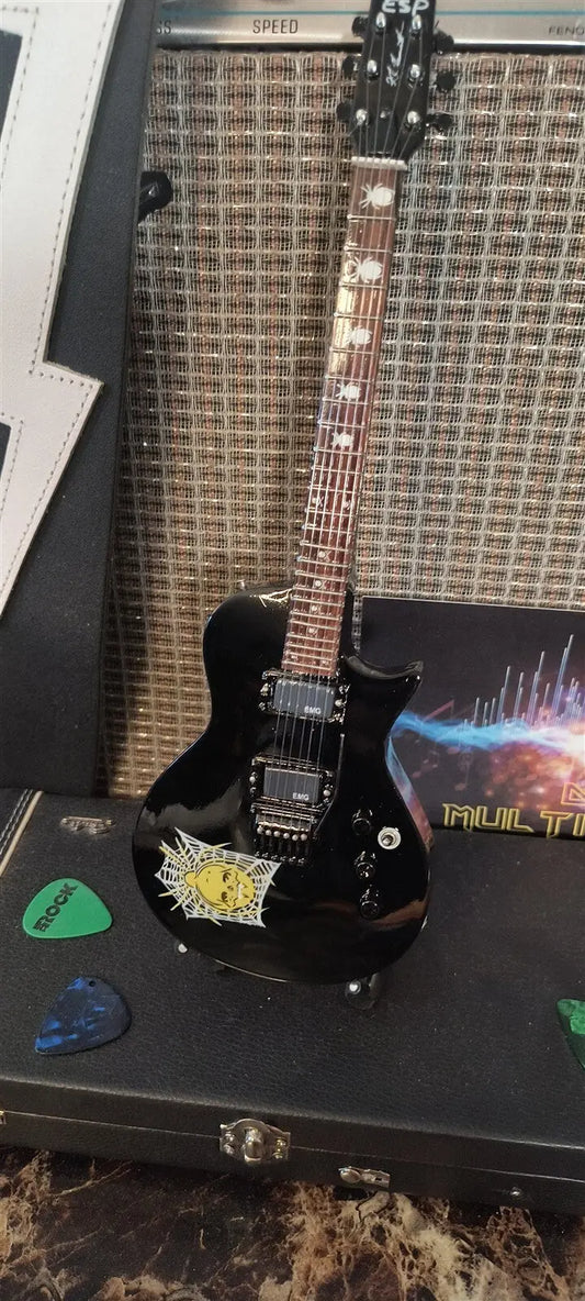 Metallica "Kirk Hammett - Skull & Spider Web" Licensed Mini Guitar