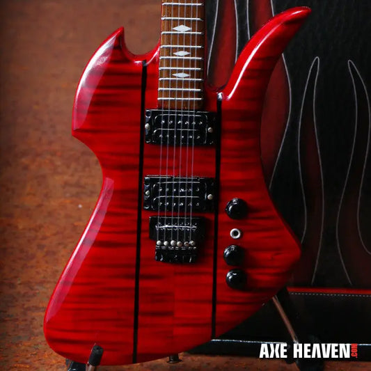 B.C. Rich® "Official Red Stained Mockingbird®" Licensed Mini Guitar - Mainstay Entertainment