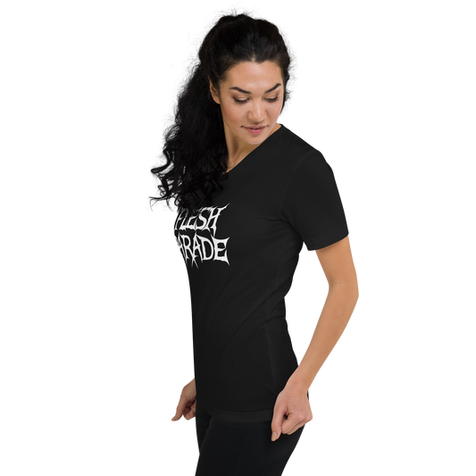 Flesh Parade "Classic Logo" Women's V-Neck Shirt - Mainstay Entertainment