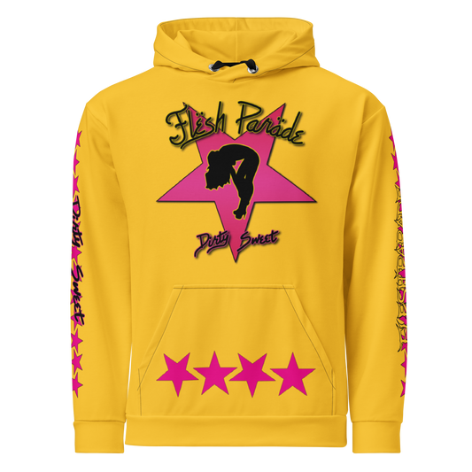 Flesh Parade "Dirty Sweet" Yellow Pullover Hoodie - Mainstay Entertainment