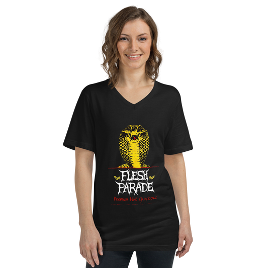 Flesh Parade "King Cobra" Women's V-Neck Shirt - Mainstay Entertainment