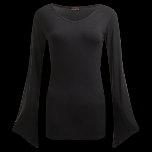 Gothic Elegance "V Neck Goth Sleeve" Long Sleeve Shirt - Mainstay Entertainment