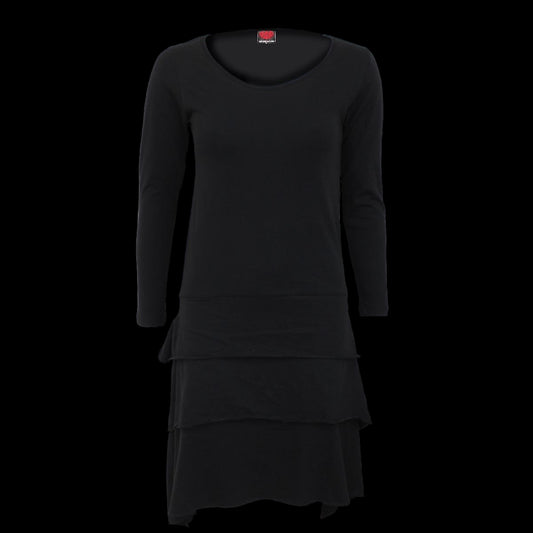 Gothic Rock "Layered Skirt" Long Sleeve Dress - Mainstay Entertainment