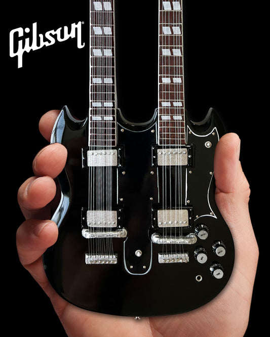 Guns N' Roses "Slash - Gibson 1966 EDS-1275 Aged Doubleneck" Licensed Mini Guitar - Mainstay Entertainment