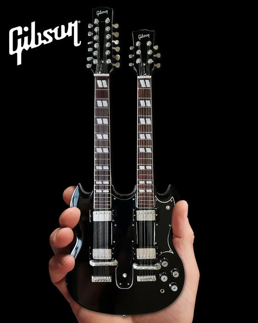 Guns N' Roses "Slash - Gibson 1966 EDS-1275 Aged Doubleneck" Licensed Mini Guitar - Mainstay Entertainment