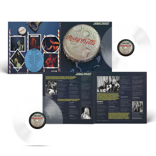 Judas Priest "Rocka Rolla 50th Anniversary" Glass Clear Vinyl