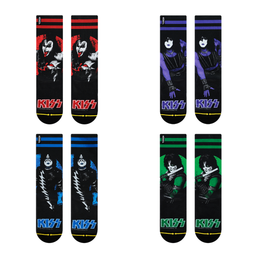 Kiss "Merge4 Collection LTD" Crew Socks Box Set (4 Pairs) - Mainstay Entertainment