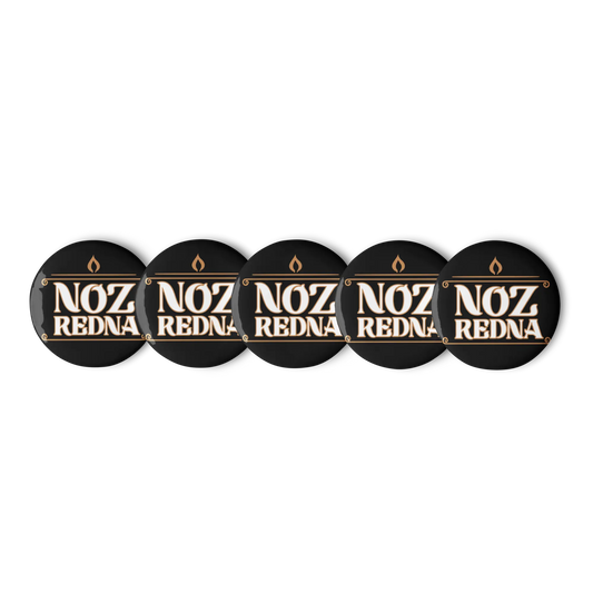 Noz Redna "Candle Logo" Set of (5) Buttons - Mainstay Entertainment