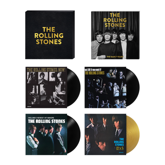 THE ROLLING STONES x GOLDMINE "EARLY YEARS" SPECIAL COLLECTOR’S EDITION SOFTCOVER BOOK w/4 LPS IN HEAVY DUTY NUMBERED BOX (Limited Edition – Only 300 Box Sets Made) Revolver Magazine