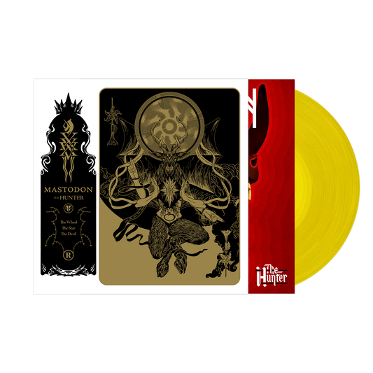 MASTODON ‘THE HUNTER’ LP (Exclusive – Yellow Vinyl) w/ SIGNED 12"x12" PAUL ROMANO PRINT Revolver Magazine