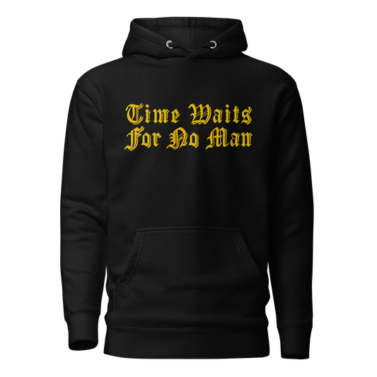 Time Waits For No Man "Sundial" Embroidered Pullover Hoodie - Mainstay Entertainment
