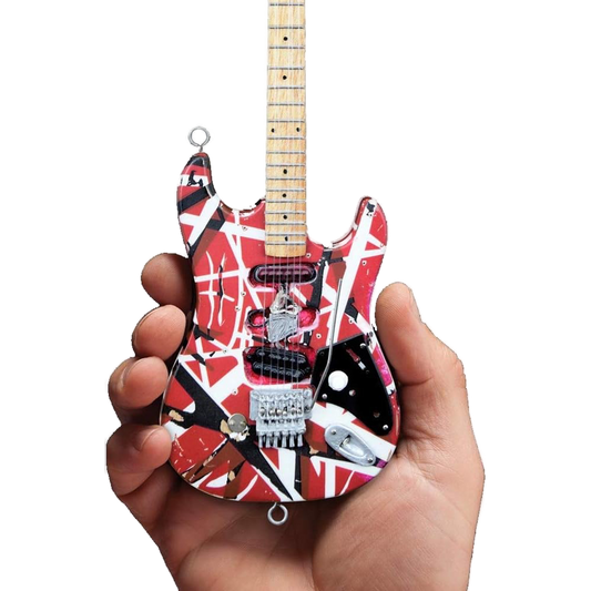 Van Halen "EVH - Frankenstein" Red & White Licensed Mini Guitar - Mainstay Entertainment