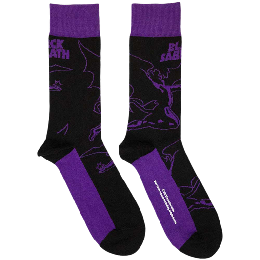 Black Sabbath Logo and Demon - Unisex Ankle Socks Rock Movie Heroes