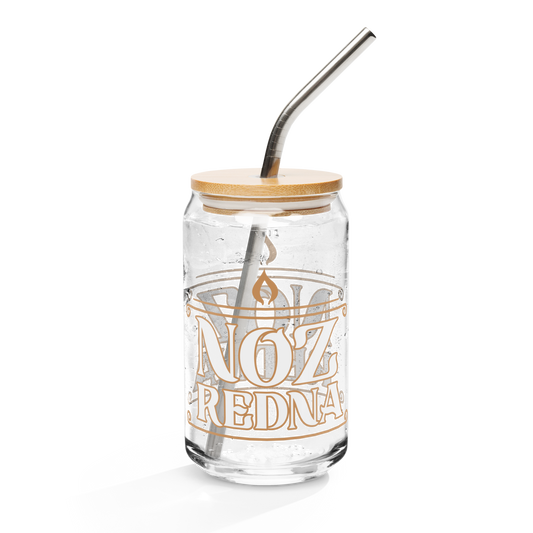 Noz Redna "Candle Logo" Can-Shaped Glass