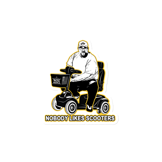 Noz Redna "Nobody Likes Scooters" Die-Cut Magnet