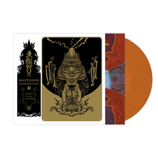 MASTODON ‘BLOOD MOUNTAIN’ LP (Exclusive – Orange Vinyl) w/ SIGNED 12"x12" PAUL ROMANO PRINT Revolver Magazine