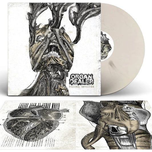 Organ Dealer "Visceral Infection" Vinyl (White w/Black Marble) (LTD to 77) Horror Pain Gore Death Productions Shop