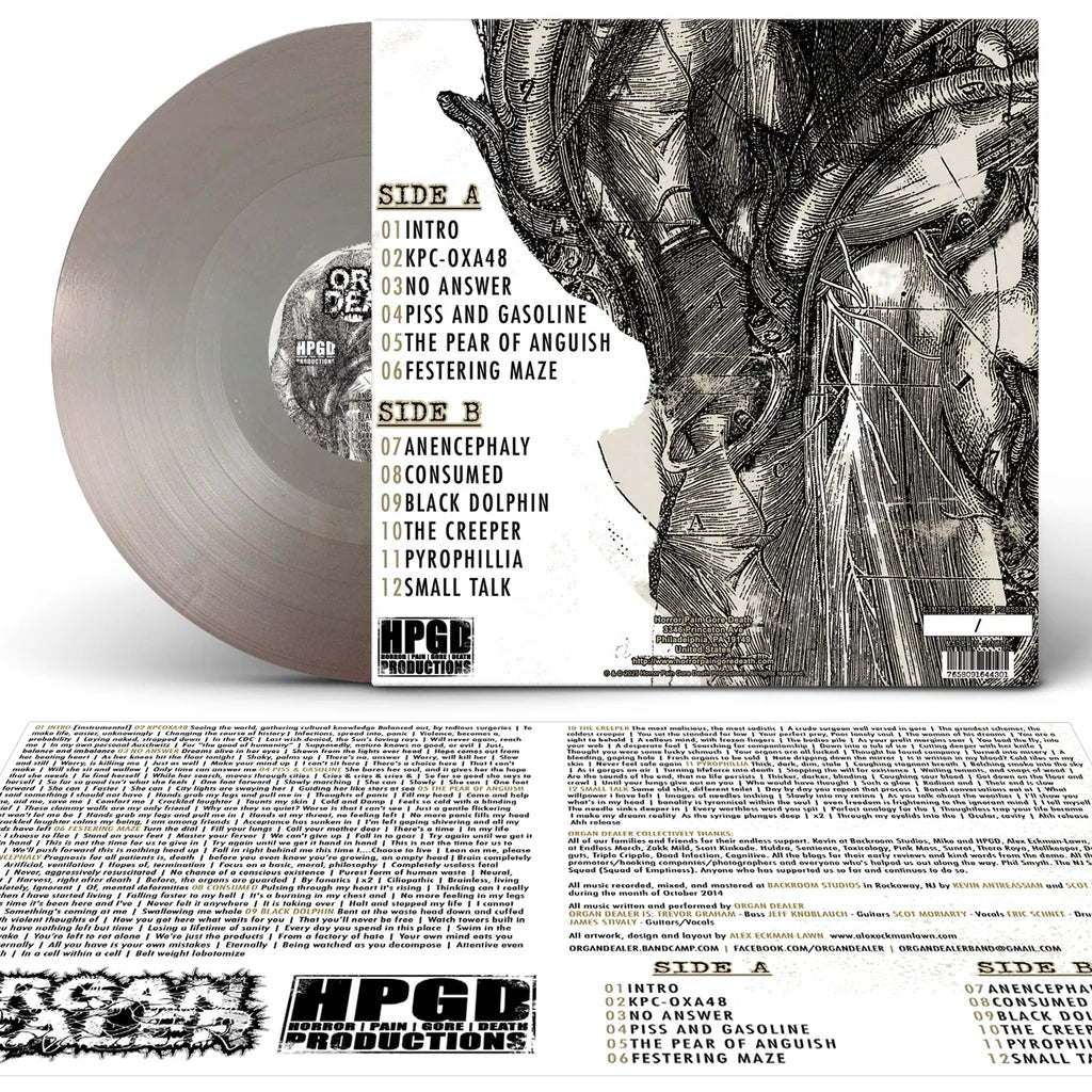 Organ Dealer "Visceral Infection" Vinyl (Metallic Silver) (LTD to 141) Horror Pain Gore Death Productions Shop