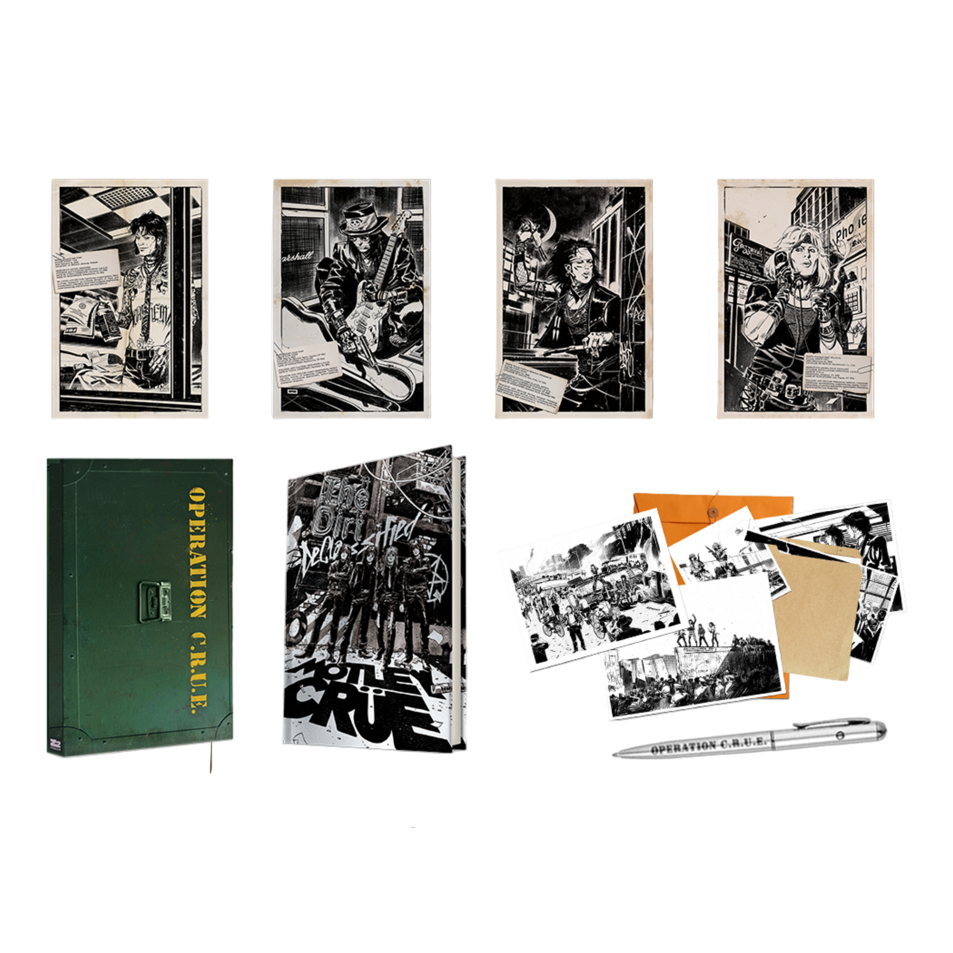 Mötley Crüe "The Dirt: Declassified" Deluxe Hard Cover Book Bundle