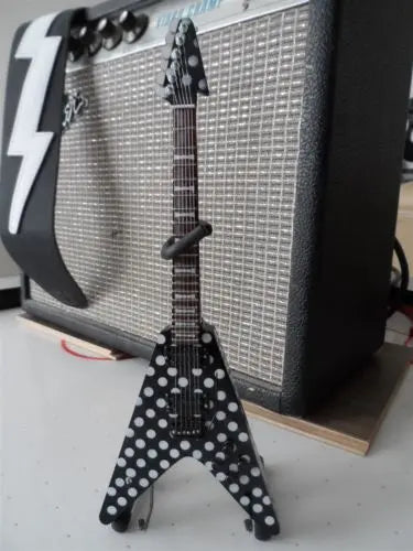 Ozzy Osbourne "Randy Rhoads - Polka Dot Harpoon Flying V" Licensed Mini Guitar