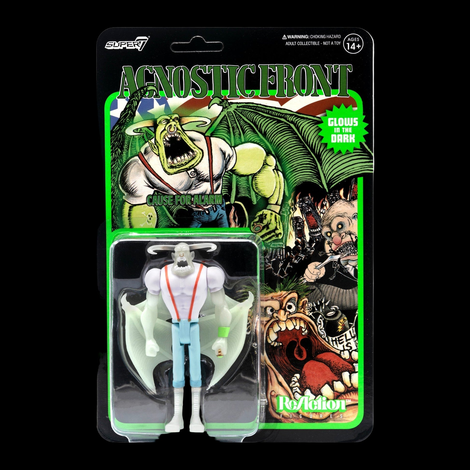 Super7 x Agnostic Front - Eliminator Glow In The Dark  ReAction Figure
