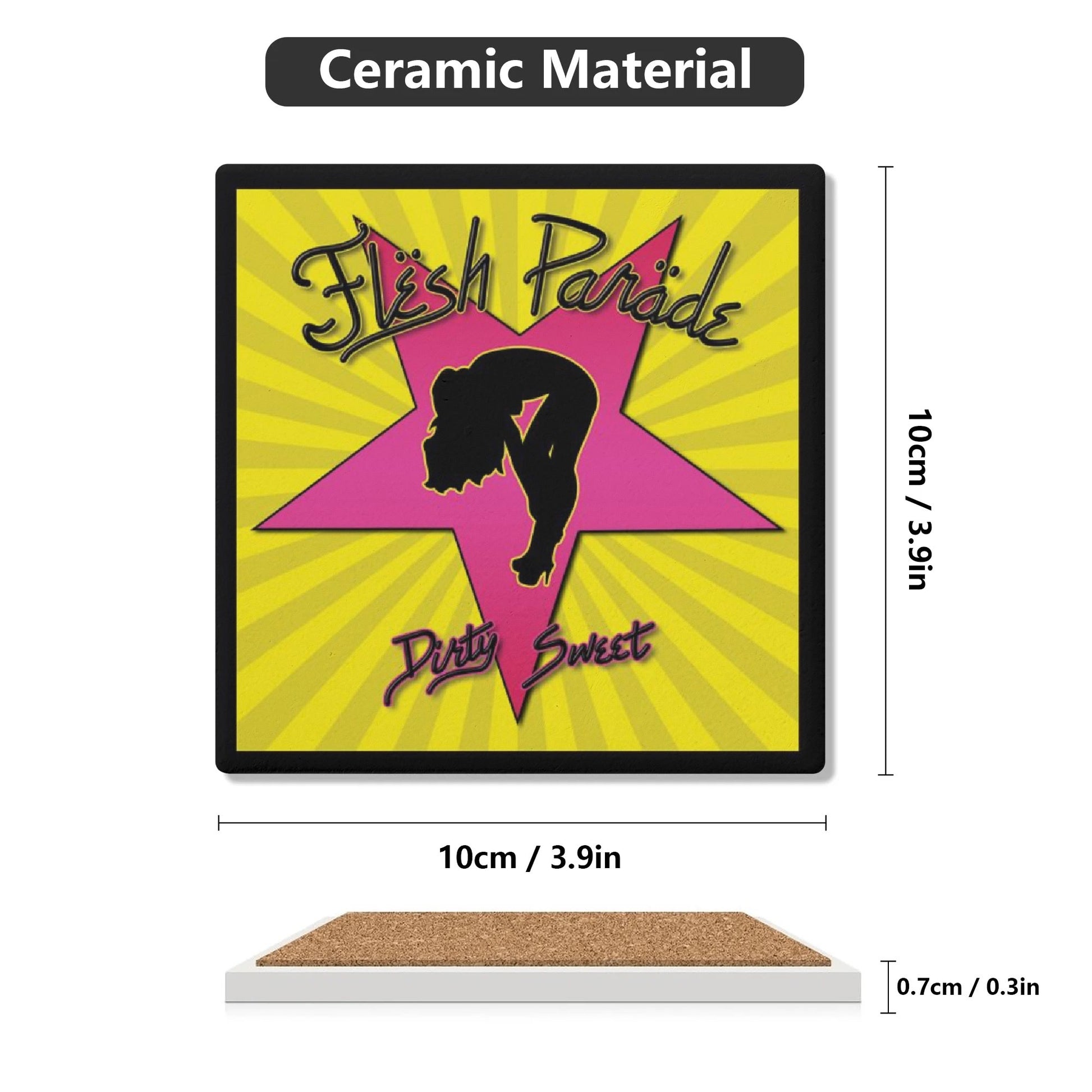 Flesh Parade "Dirty Sweet" Ceramic Coasters