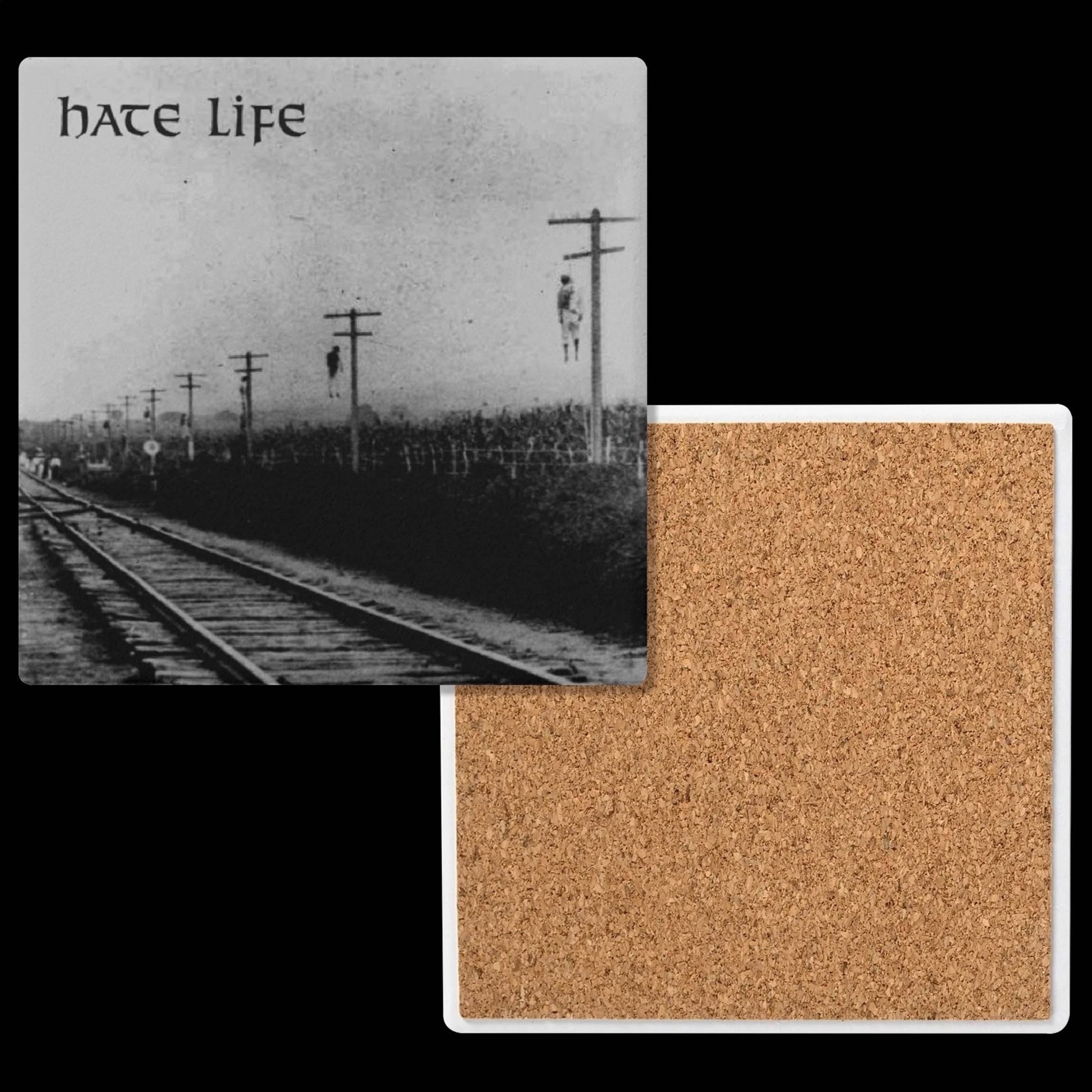 Flesh Parade "Hate Life" Ceramic Coasters