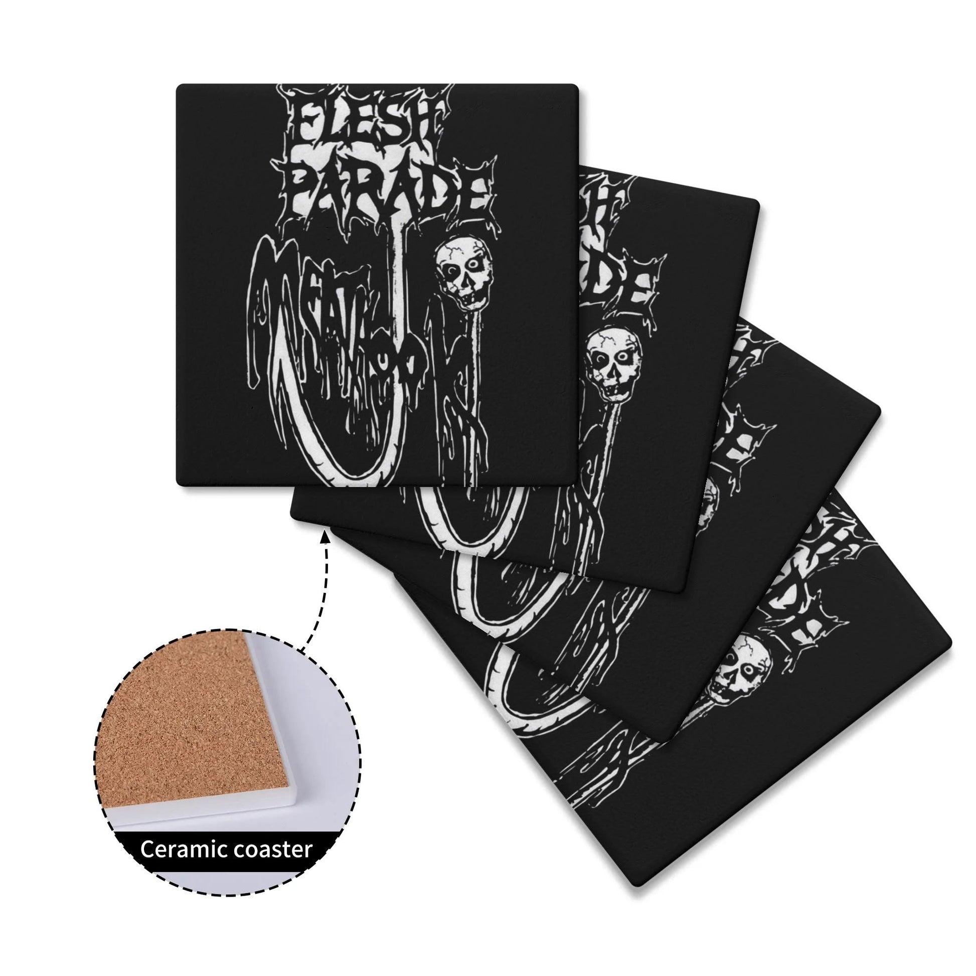 Flesh Parade "Meathook" V1 Ceramic Coasters
