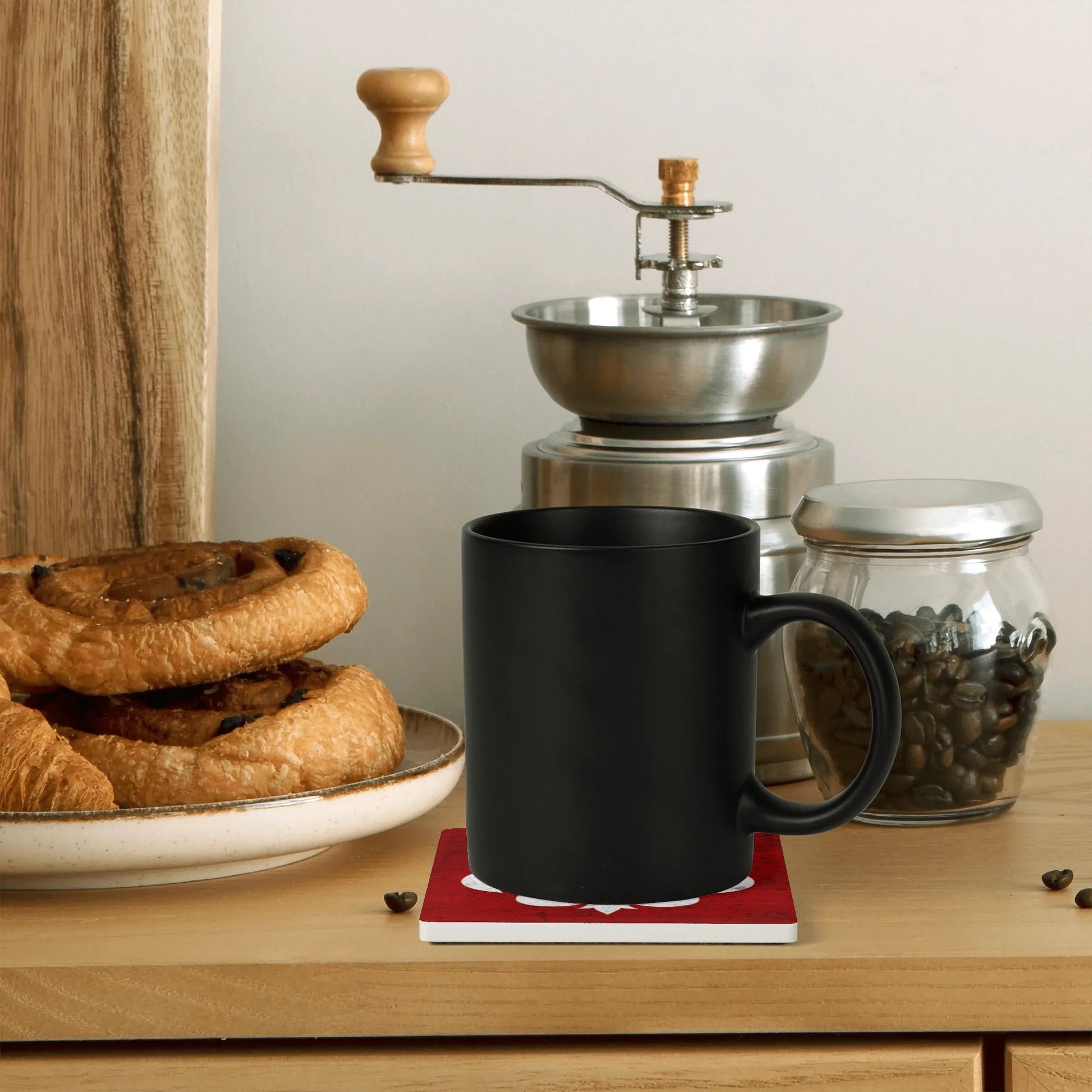 Mainstay Entertainment "Fleur de Lis" Ceramic Coasters