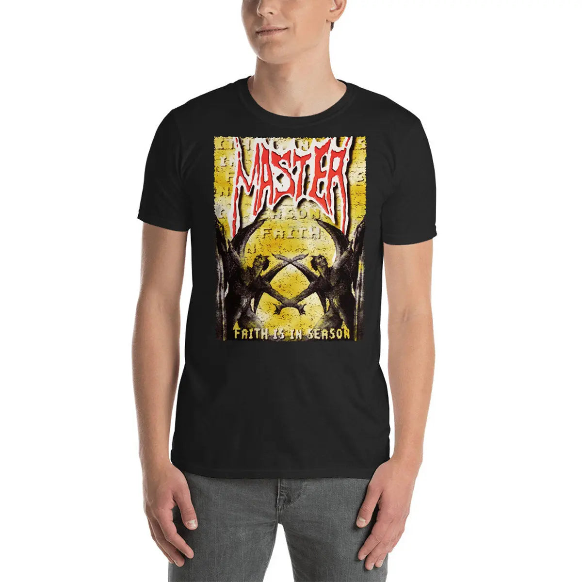 MASTER - Faith Is In Season Version 1 T-Shirt Horror Pain Gore Death Productions Shop