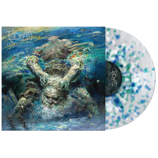 Psycroptic "Divine Council" Clear w/Blue, Sea Green & White Splatter Vinyl