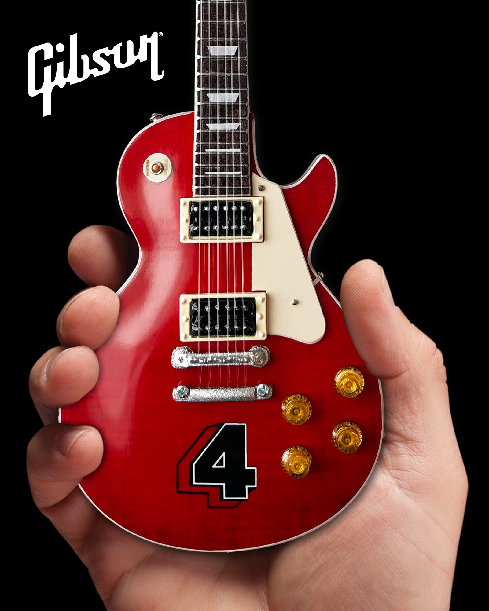 Guns N' Roses "Slash - Gibson Les Paul Standard Translucent Cherry" Limited 4-Album Edition Licensed Mini Guitar