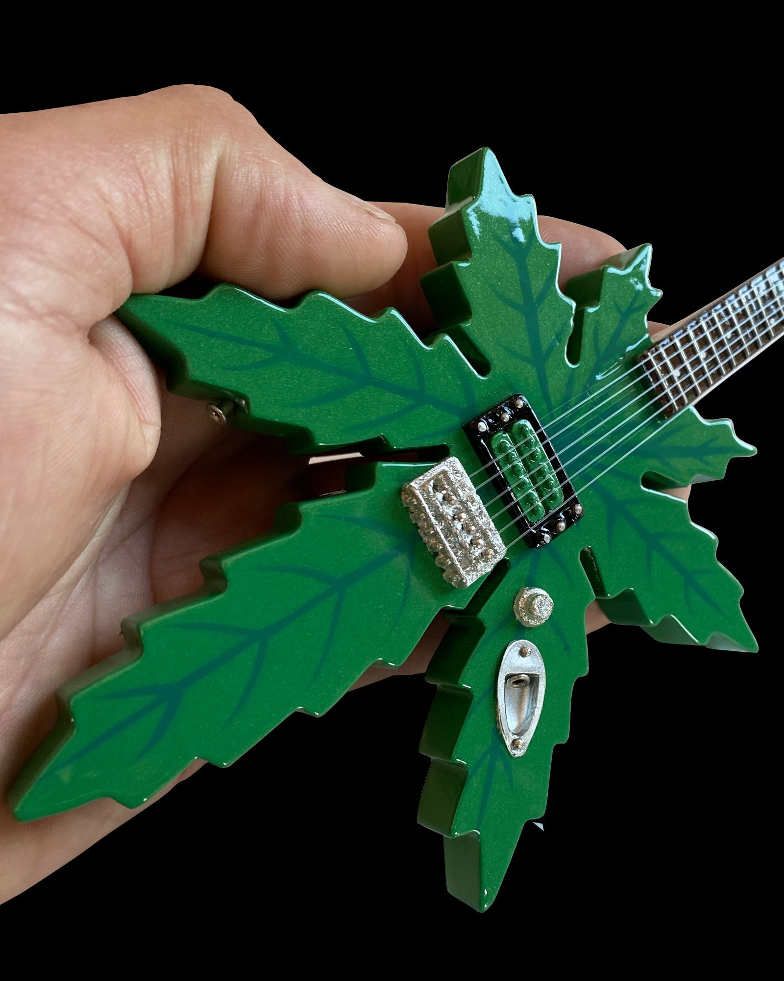 Sweet Leaf Guitars® "Mary Jane Marijuana Shape" Licensed Mini Guitar