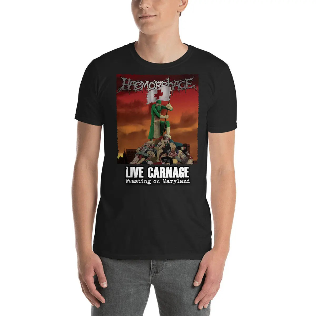 HAEMORRHAGE - Live Carnage: Feasting On Maryland T-Shirt Horror Pain Gore Death Productions Shop