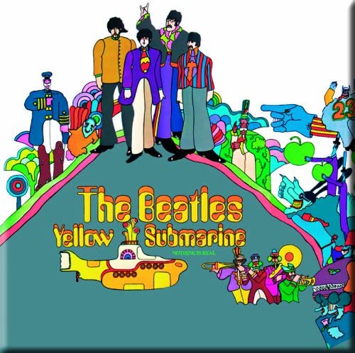 The Beatles Yellow Submarine Album Cover Fridge Magnet Rock Movie Heroes