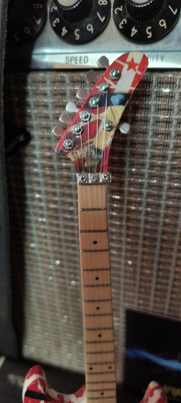 Van Halen "EVH - 5150" Black & Red Licensed  Mini Guitar