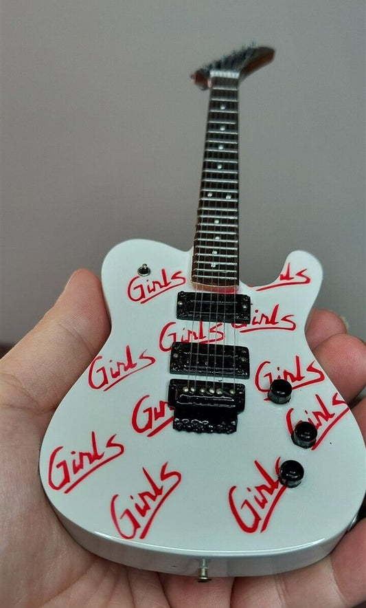Mötley Crüe "Mick Mars - Girls, Girls, Girls" White Licensed Mini Guitar