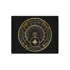 Time Waits For No Man "Sundial" PU Leather Folded Wallet