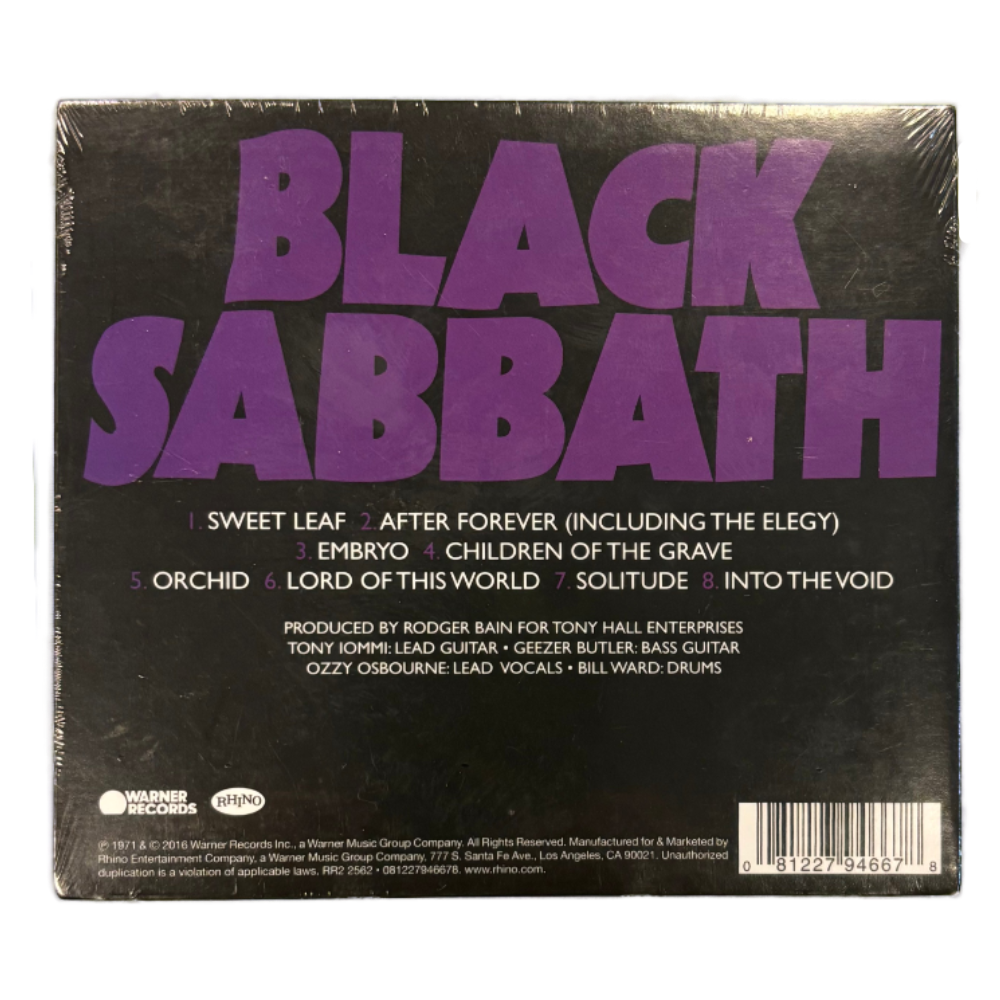 Black Sabbath "Master of Reality" Remastered CD Digipak