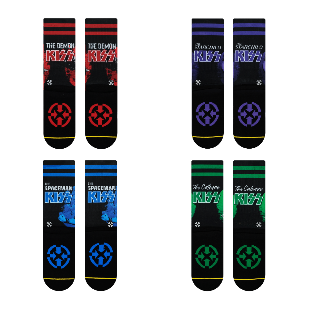 Kiss "Merge4 Collection LTD" Crew Socks Box Set (4 Pairs)
