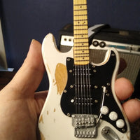 Mötley Crüe "Mick Mars - Distressed White Strat" Licensed Mini Guitar