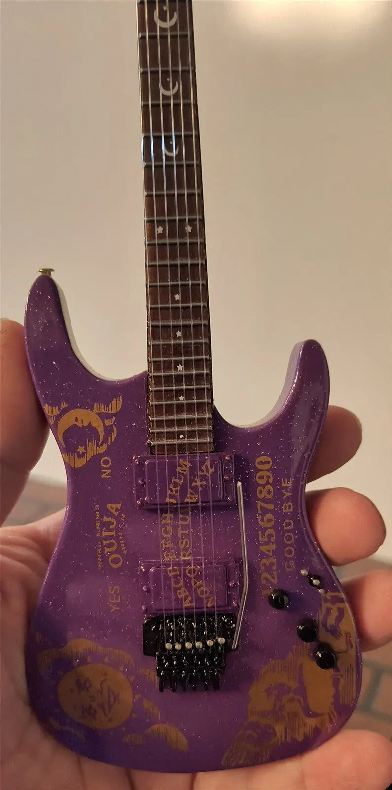 Metallica "Kirk Hammett - Purple Ouija Board" Licensed Mini Guitar