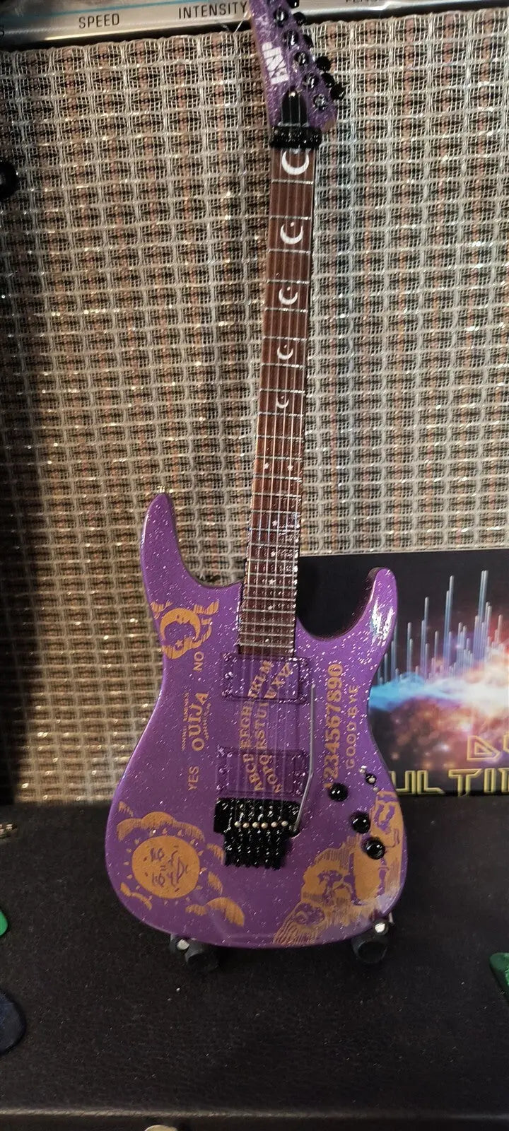 Metallica "Kirk Hammett - Purple Ouija Board" Licensed Mini Guitar