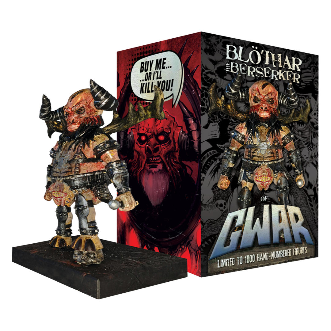 GWAR "The New Dark Ages" Limited Edition LP + Blothar Bobblehead Figure