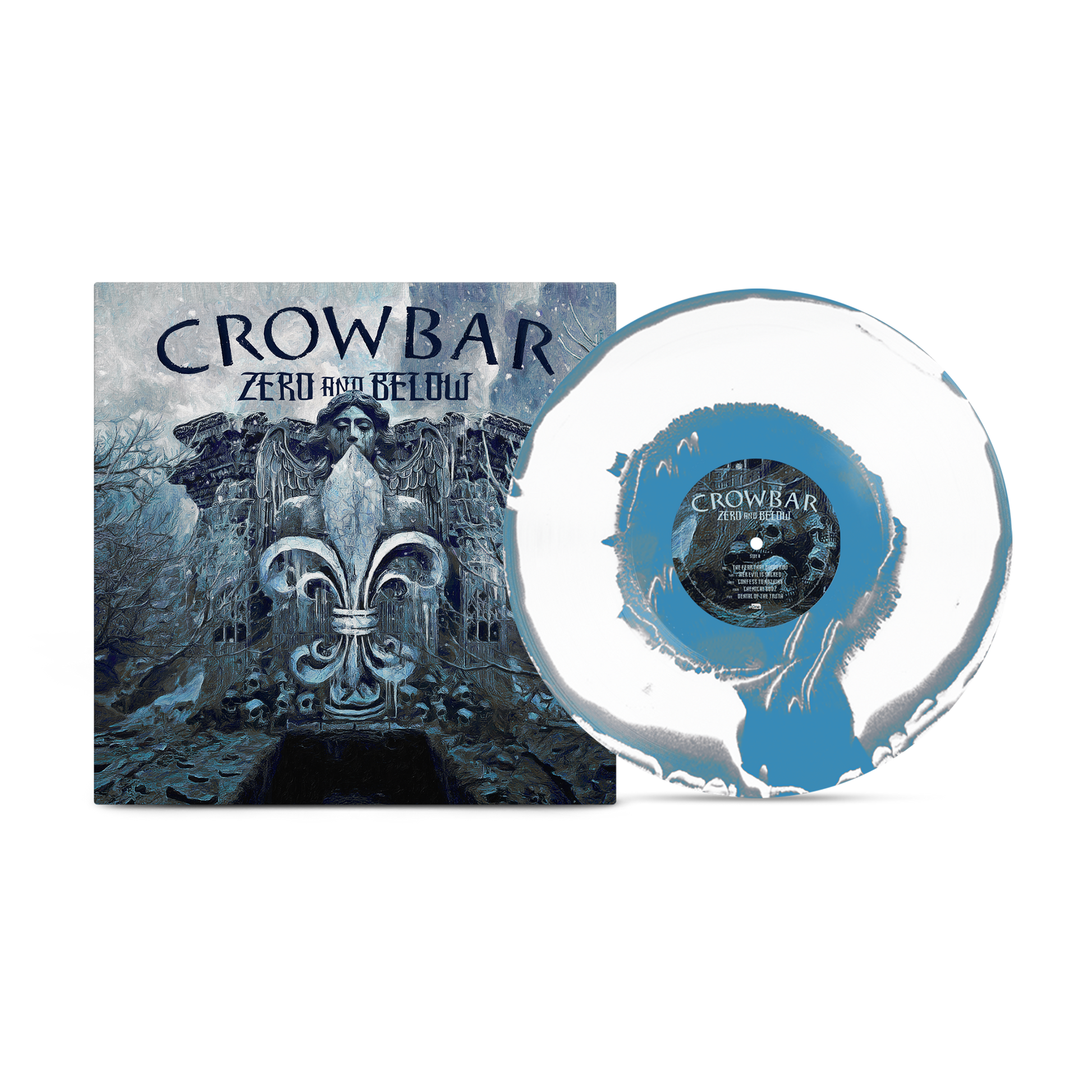 Crowbar "Zero And Below" Aside B-Side Sky Blue, Grey & White Vinyl