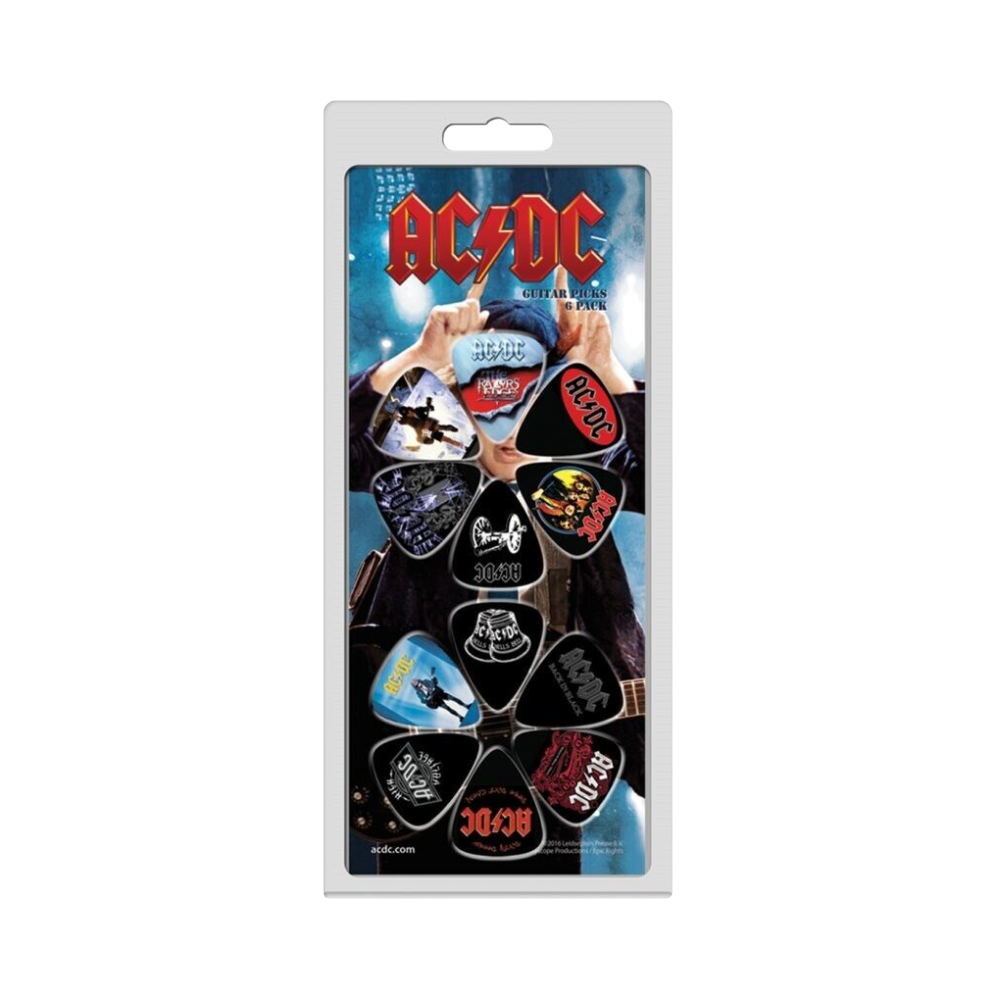AC/DC "Set of 12 Album Cover" Licensed Guitar Picks - Mainstay Entertainment