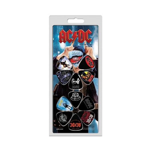 AC/DC "Set of 12 Album Cover" Licensed Guitar Picks - Mainstay Entertainment