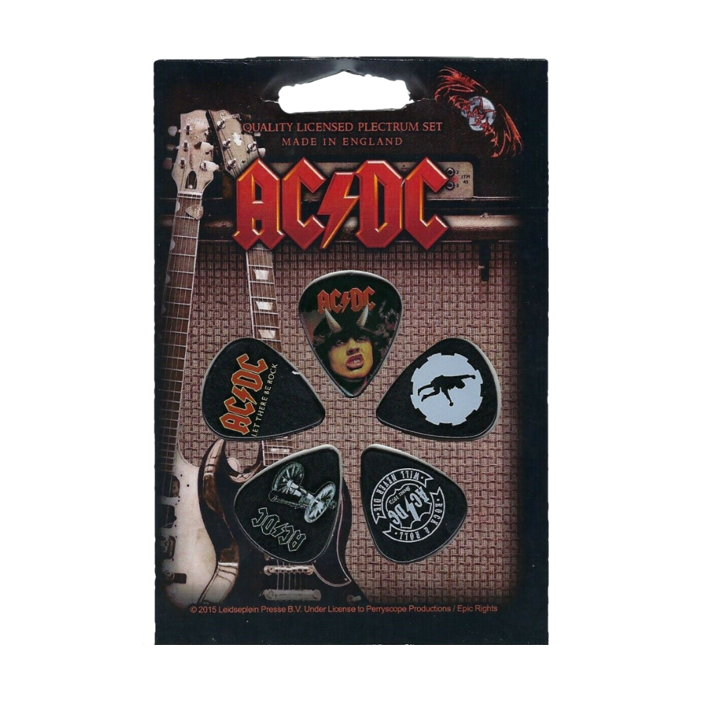 AC/DC "Set of 5" Licensed Guitar Picks - Mainstay Entertainment
