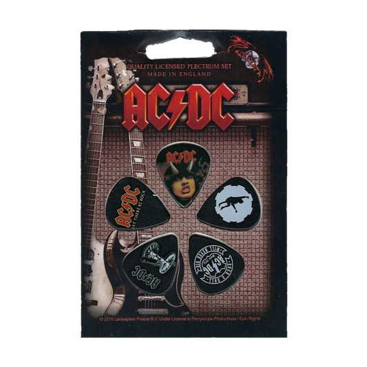 AC/DC "Set of 5" Licensed Guitar Picks - Mainstay Entertainment