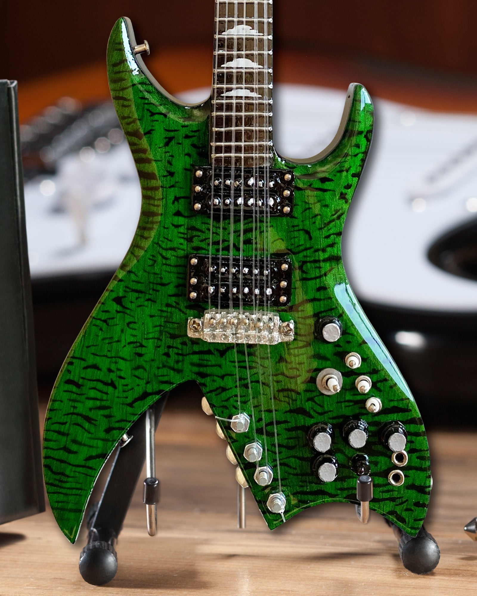 B.C. Rich® "Official Bich Green" Licensed Mini Guitar - Mainstay Entertainment